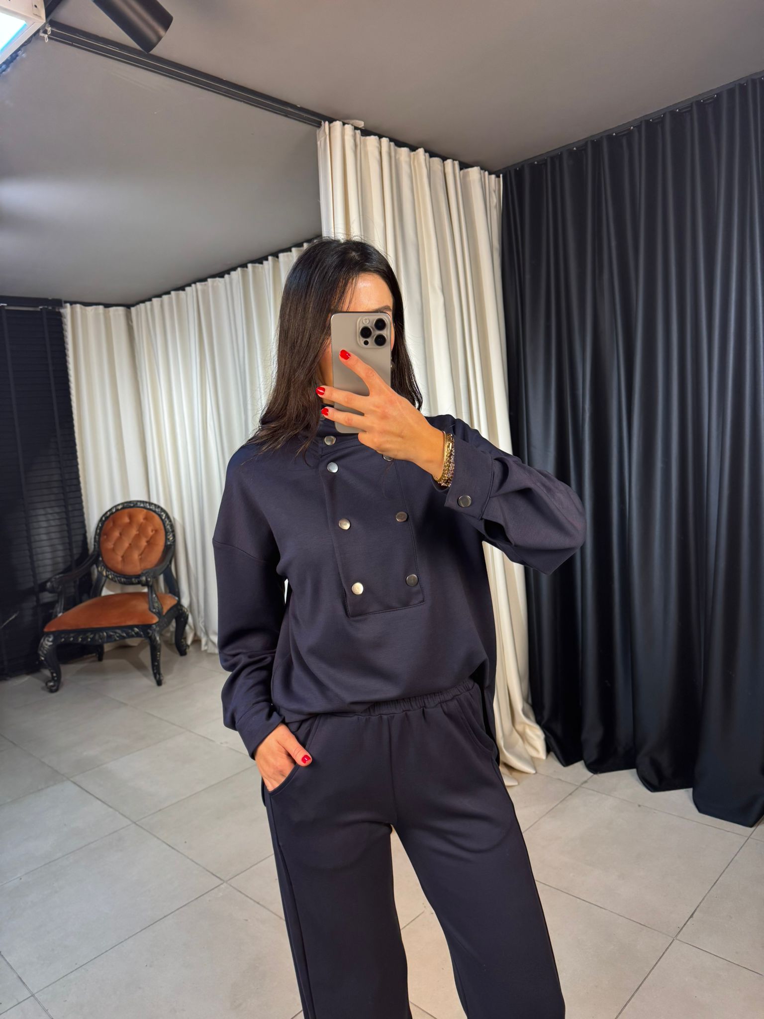 Oys Modal Takım Paçası ve Yakası Çıt Çıt Detaylı