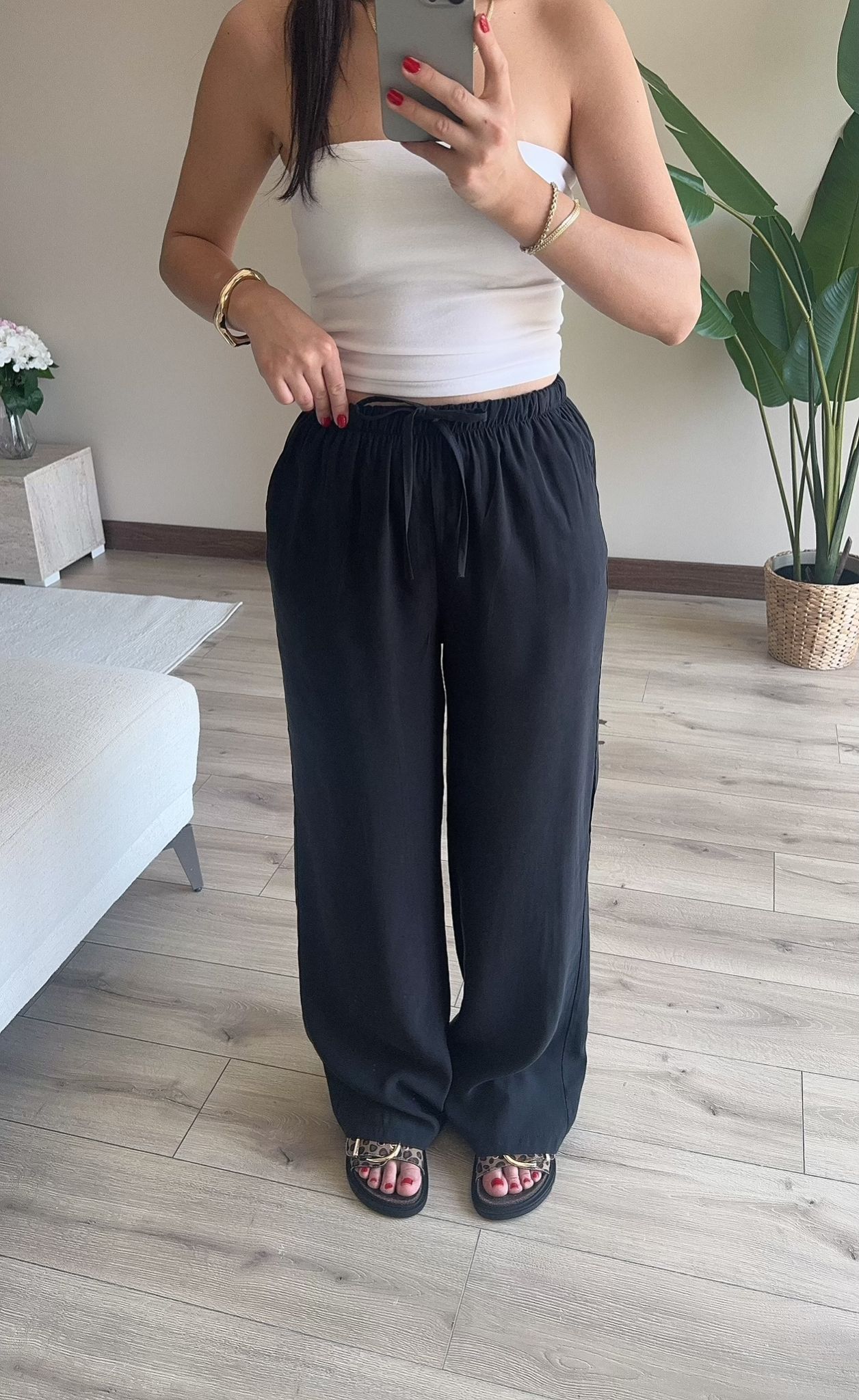 Beli Lastikli Tensel Pantolon