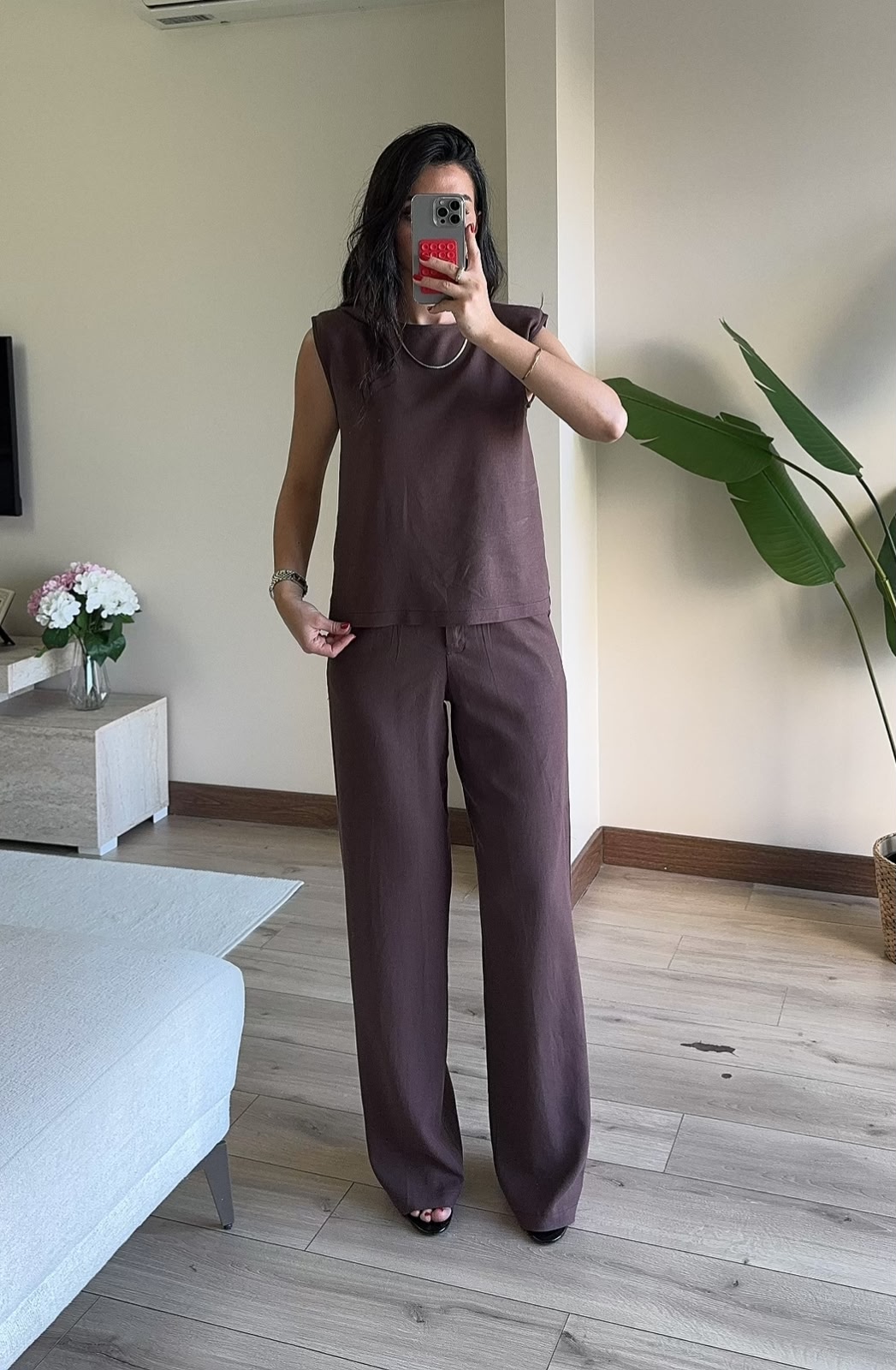 Massimo Keten Takım Omuzları Vatkalı