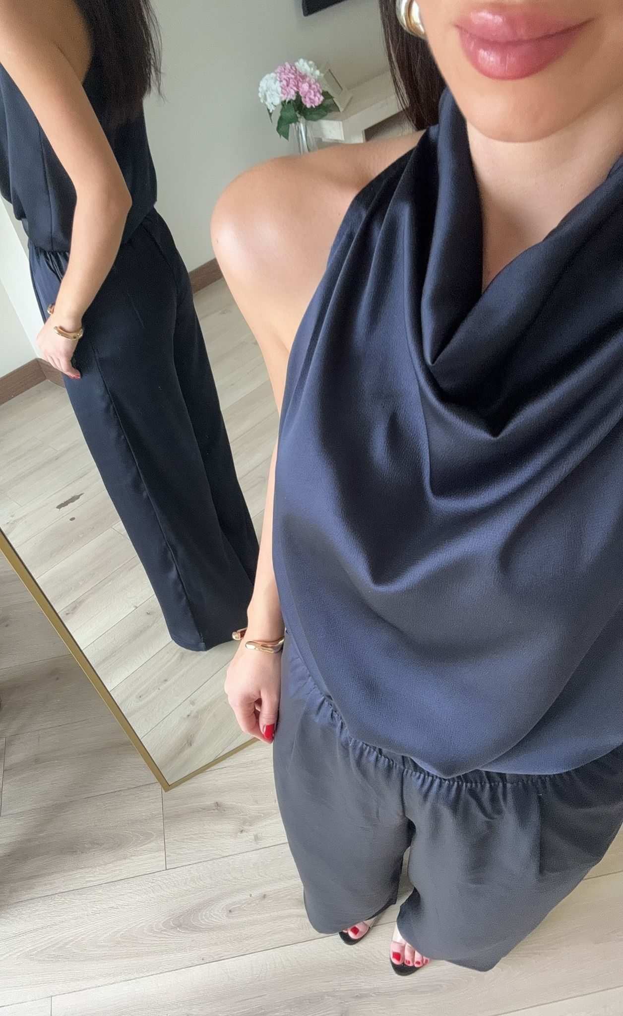Degaje Yaka Saten Takım