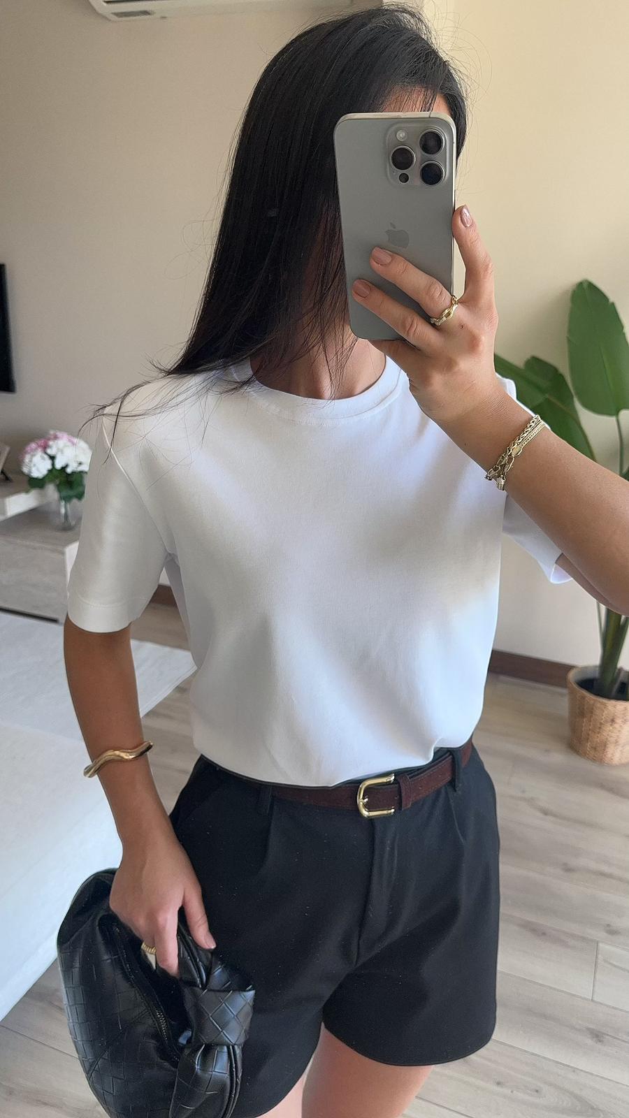 Bisiklet Yaka Cos Basic Tshirt