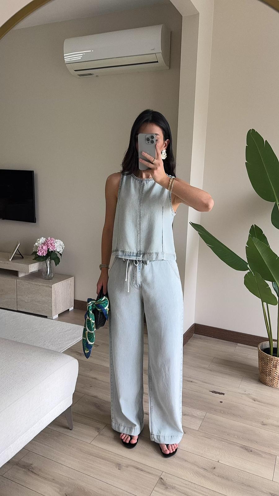 Tensel Kumaş Denim Takım