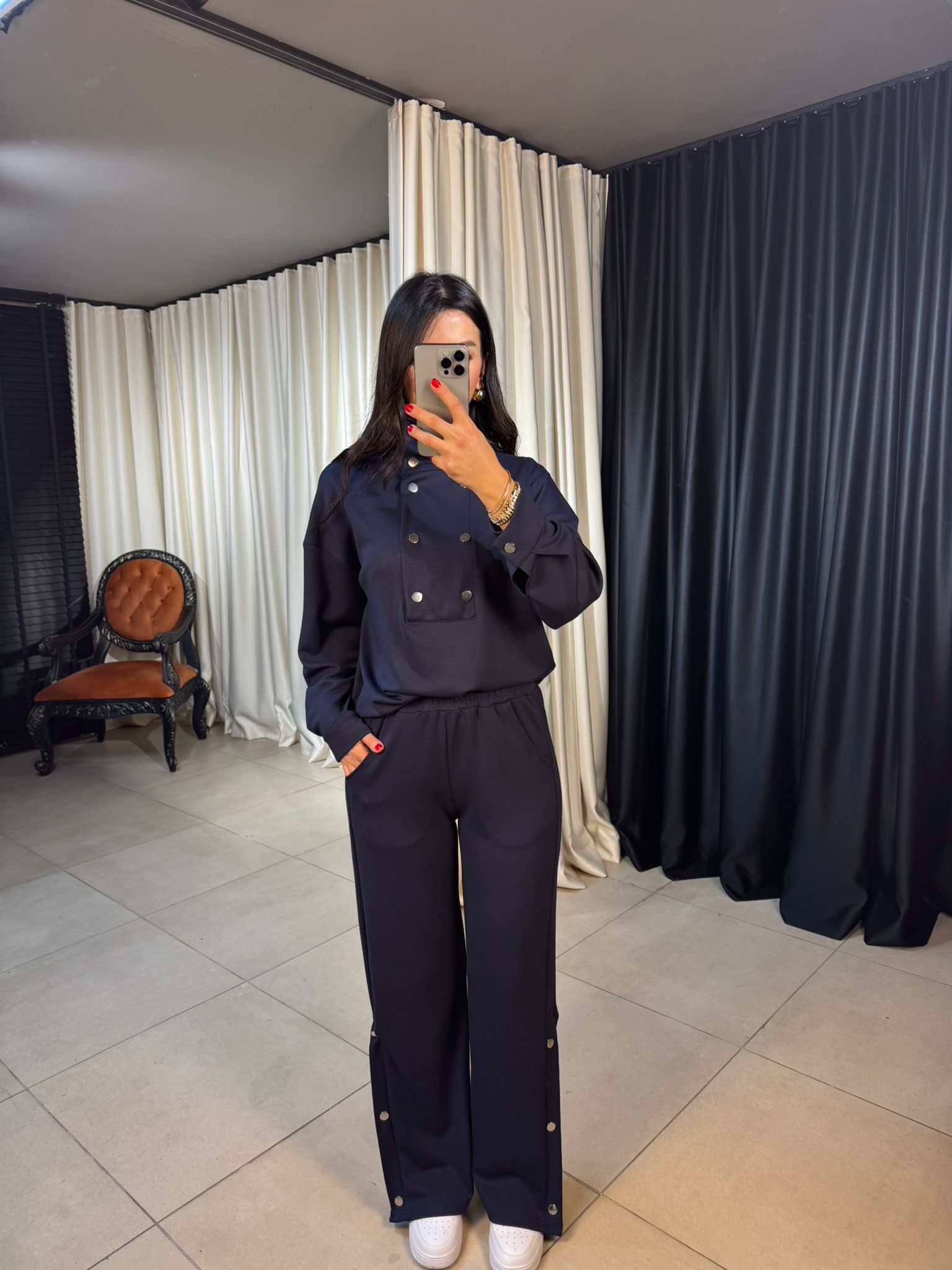 Oys Modal Takım Paçası ve Yakası Çıt Çıt Detaylı