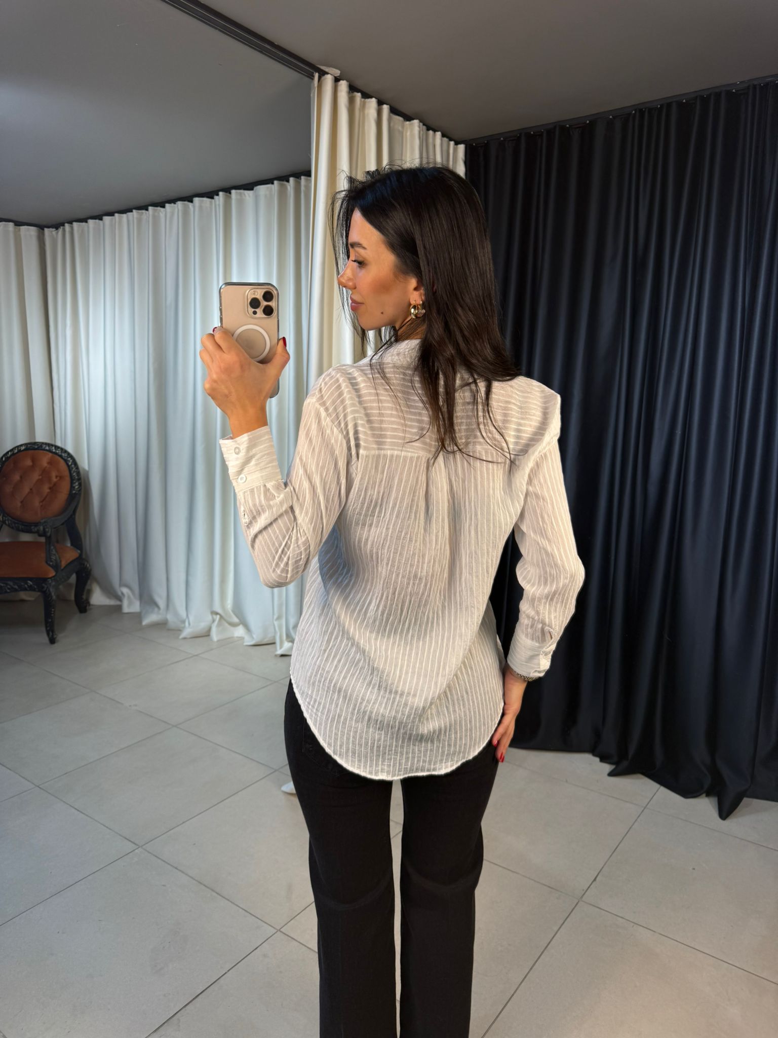 Çizgili Tensel Gömlek