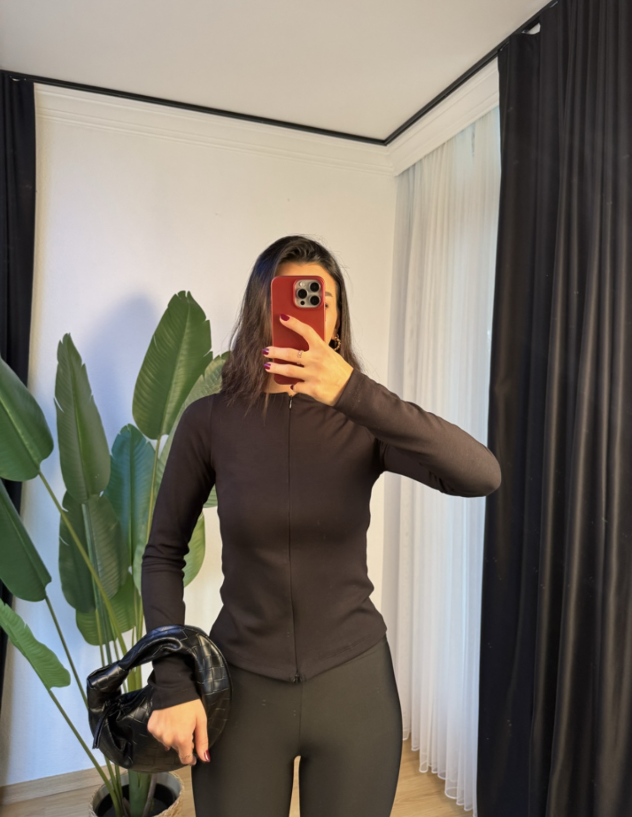 Çift Fermuarlı Basic Bluz