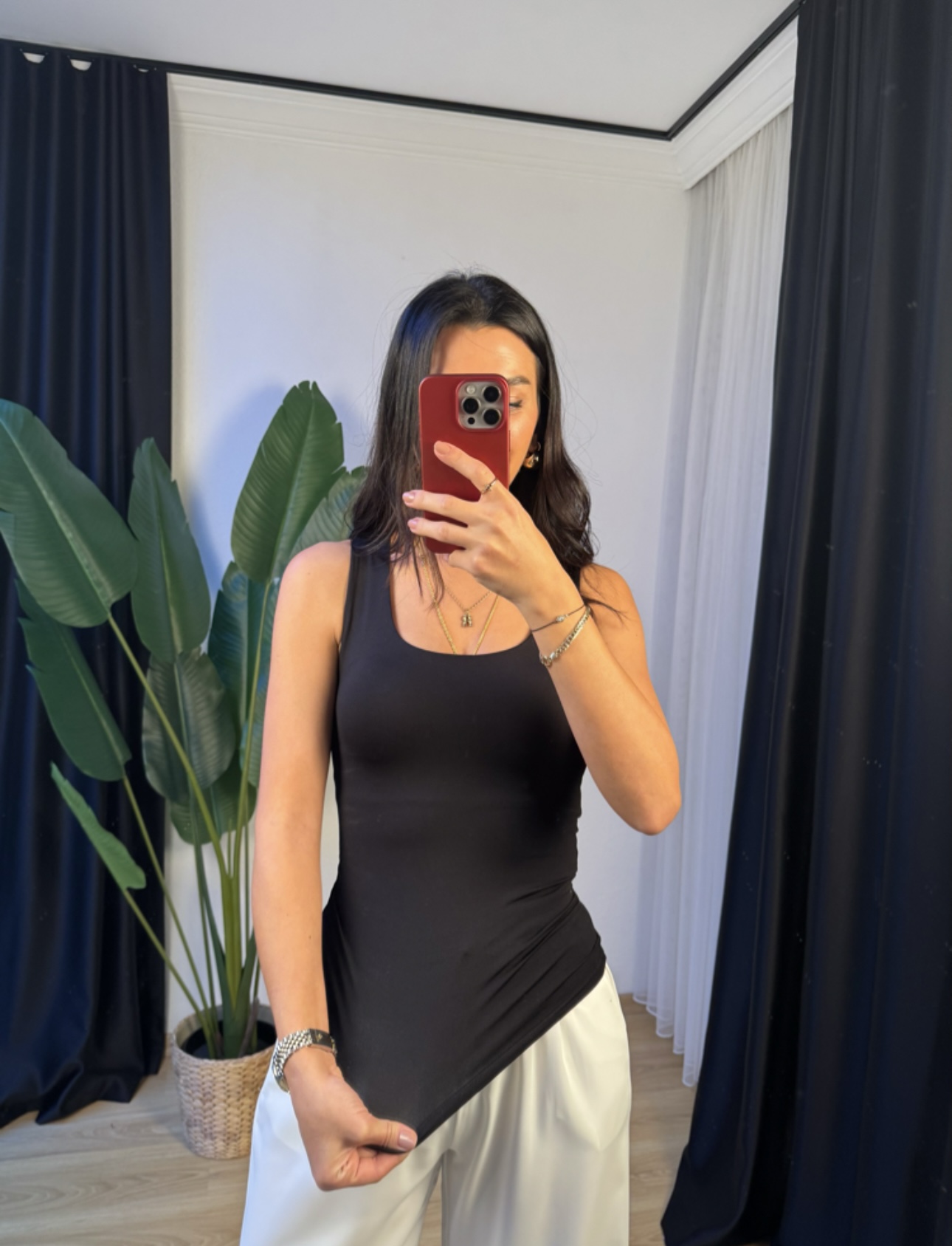 Kare Yaka Kalın Askılı Atlet