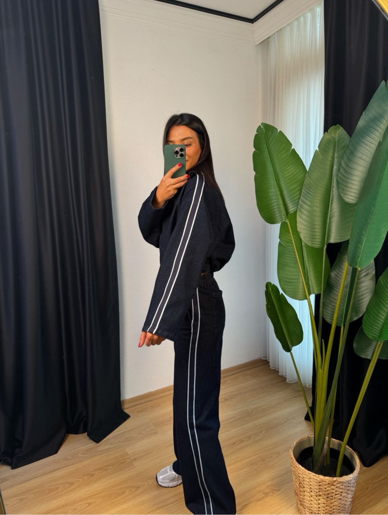 Şeritli Denim Tasarım Takım 