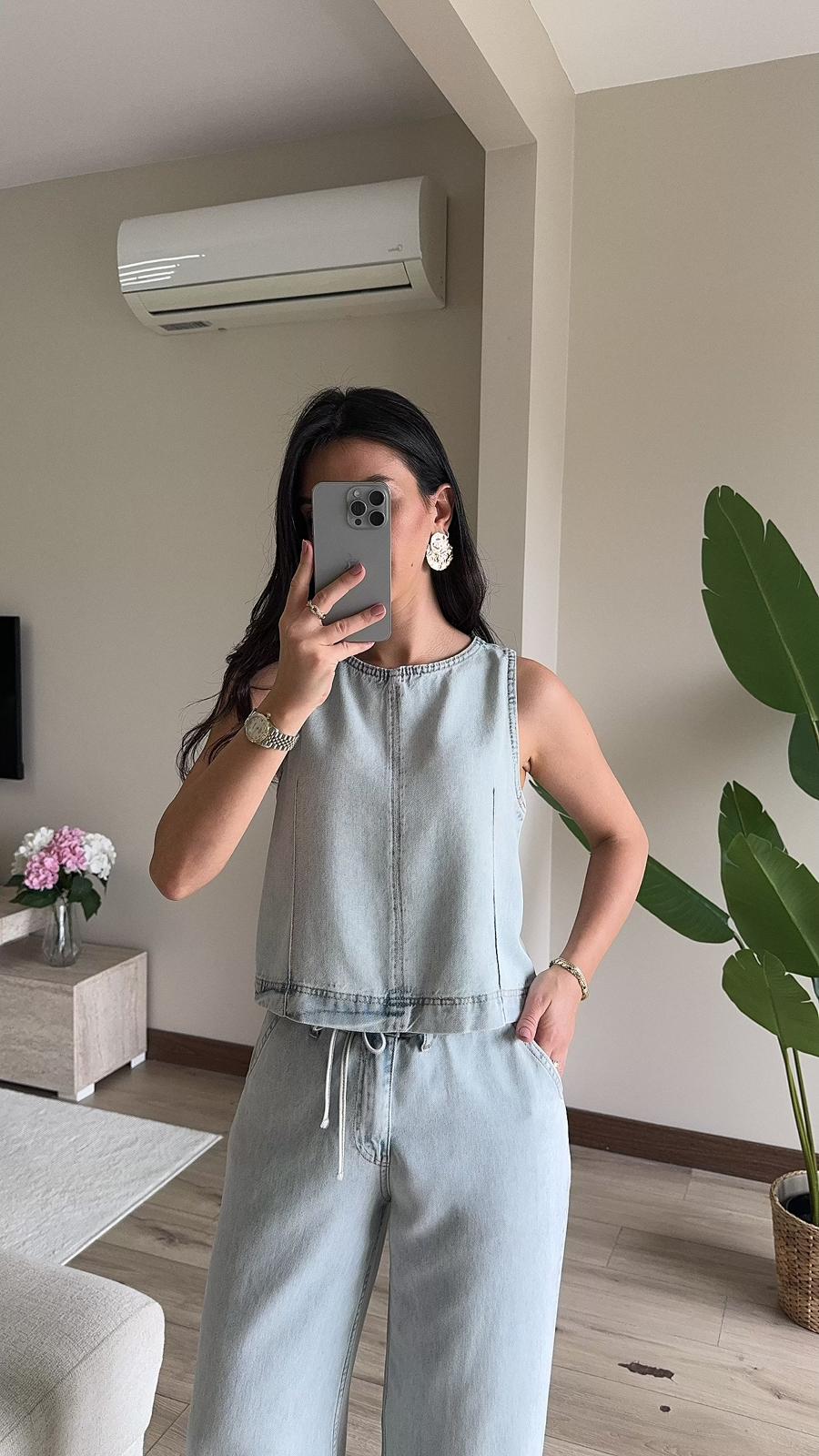 Tensel Kumaş Denim Takım