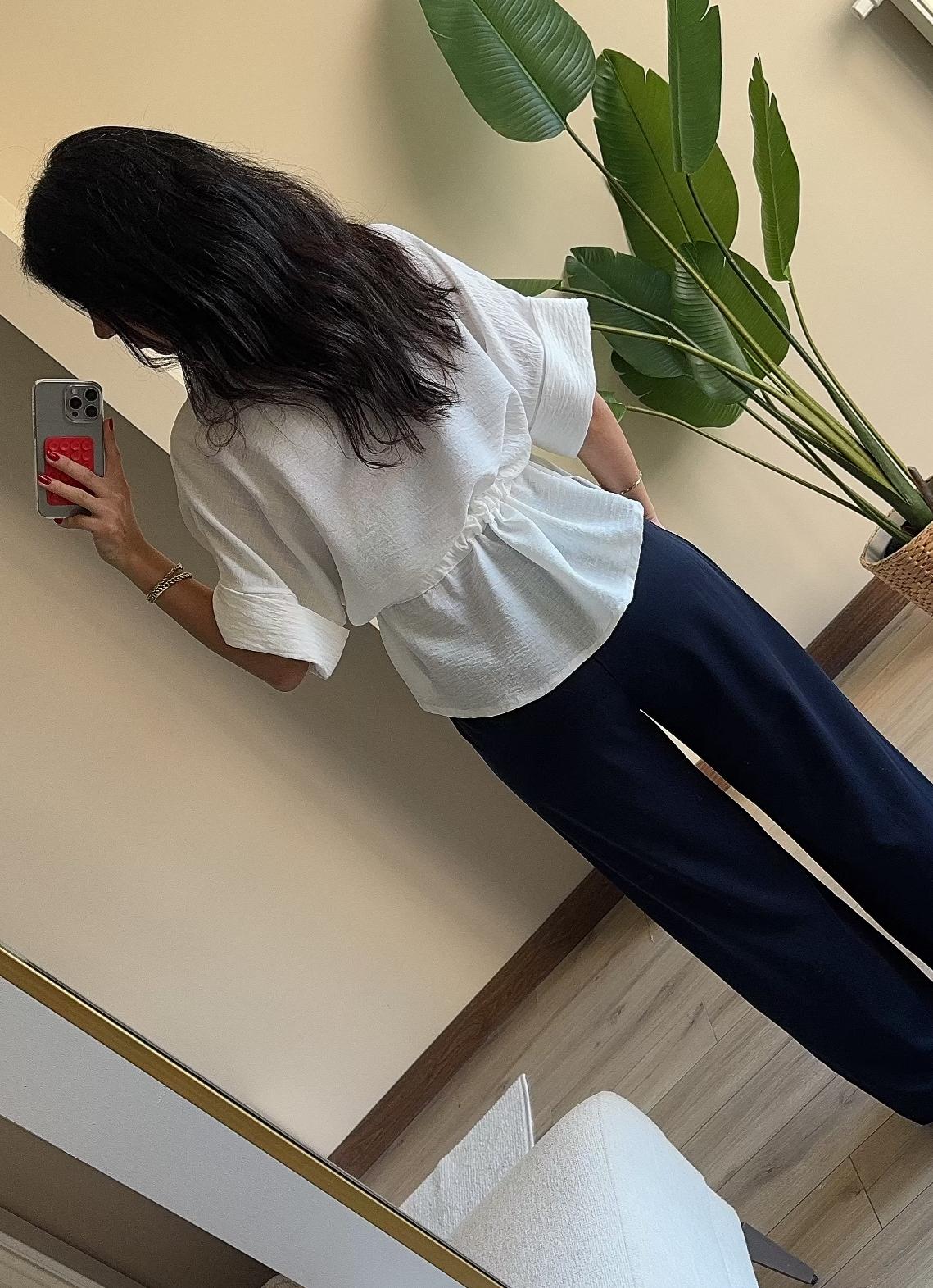 Oversize Bel Bağlamalı Gömlek