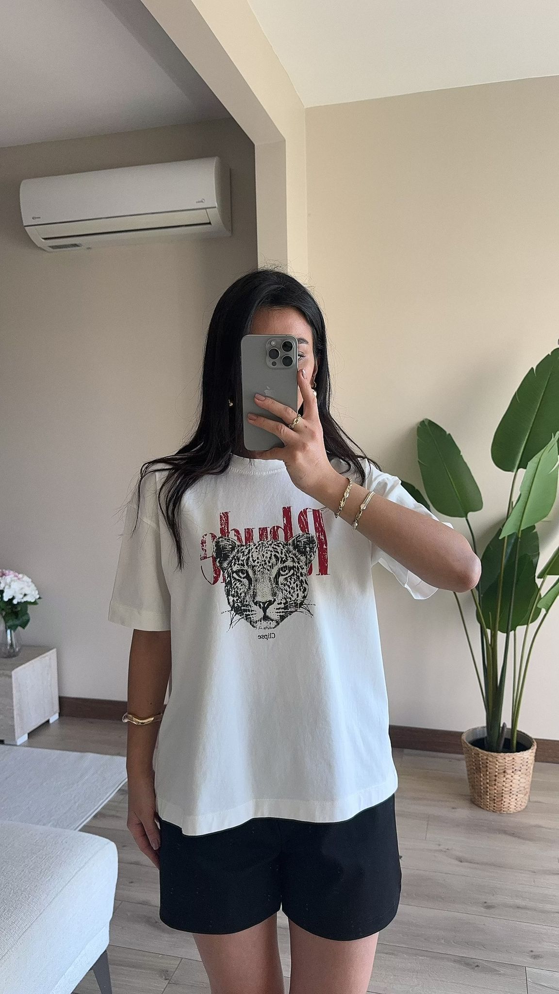 Kaplan Baskılı Basic Tshirt