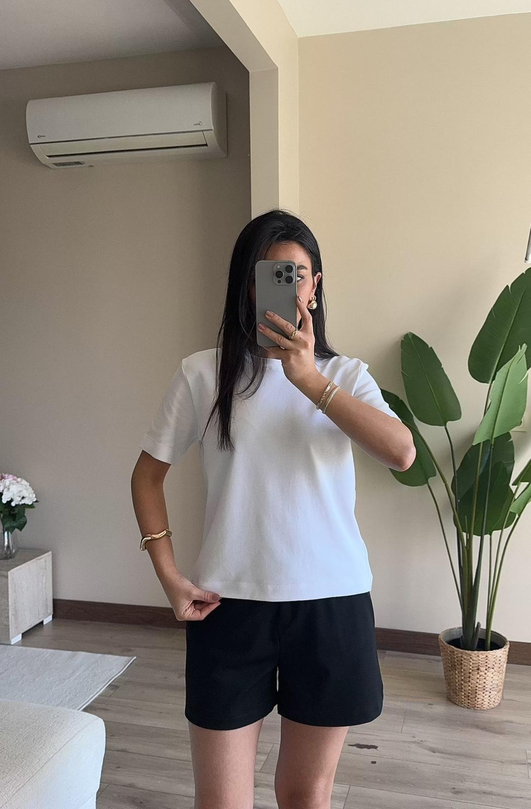 Bisiklet Yaka Cos Basic Tshirt