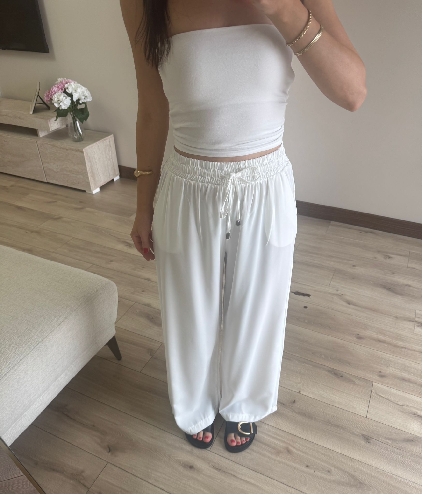 Beli Lastikli Saten Pantolon 1