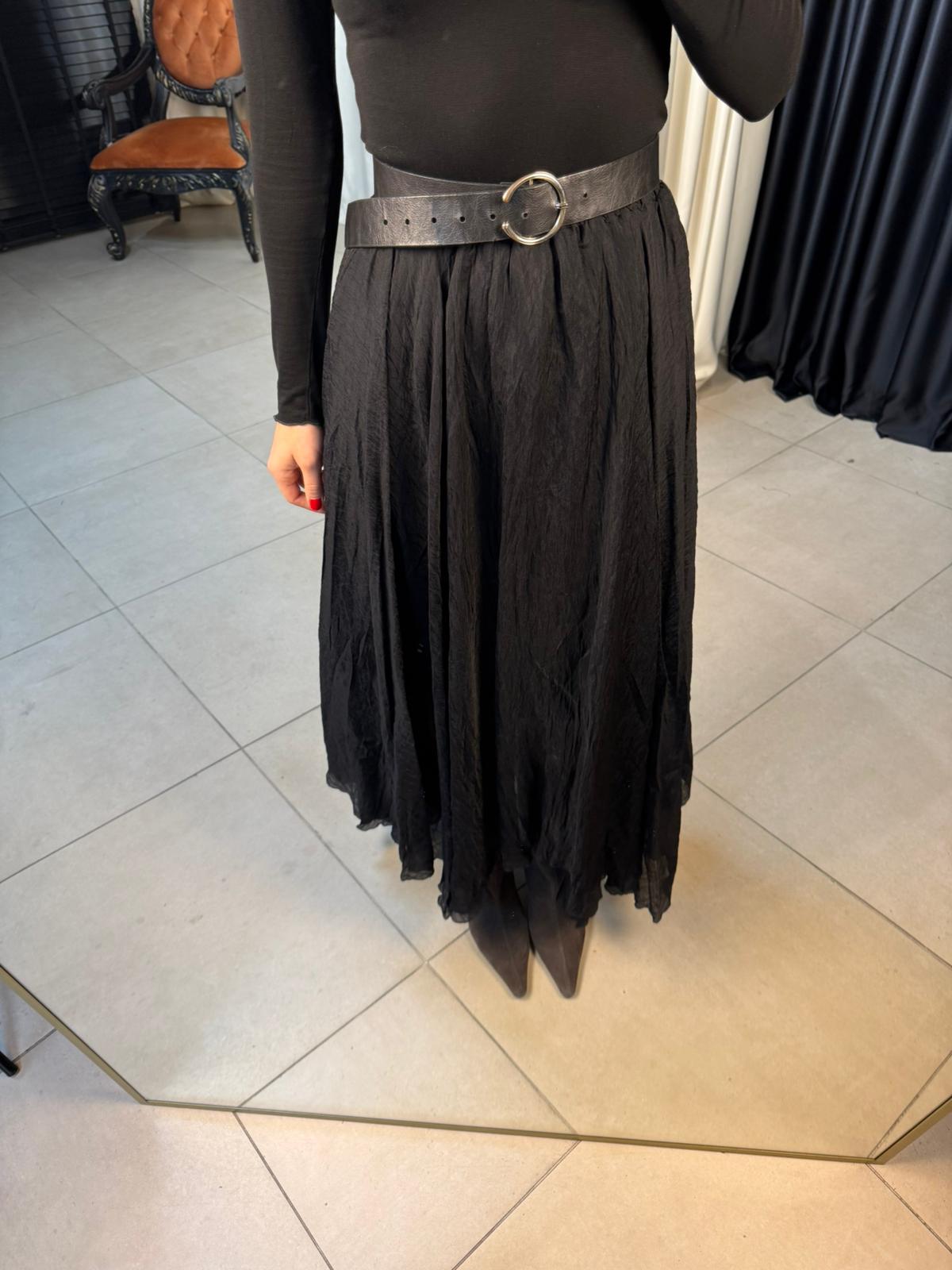 Asimetrik Kesim Şifon Etek