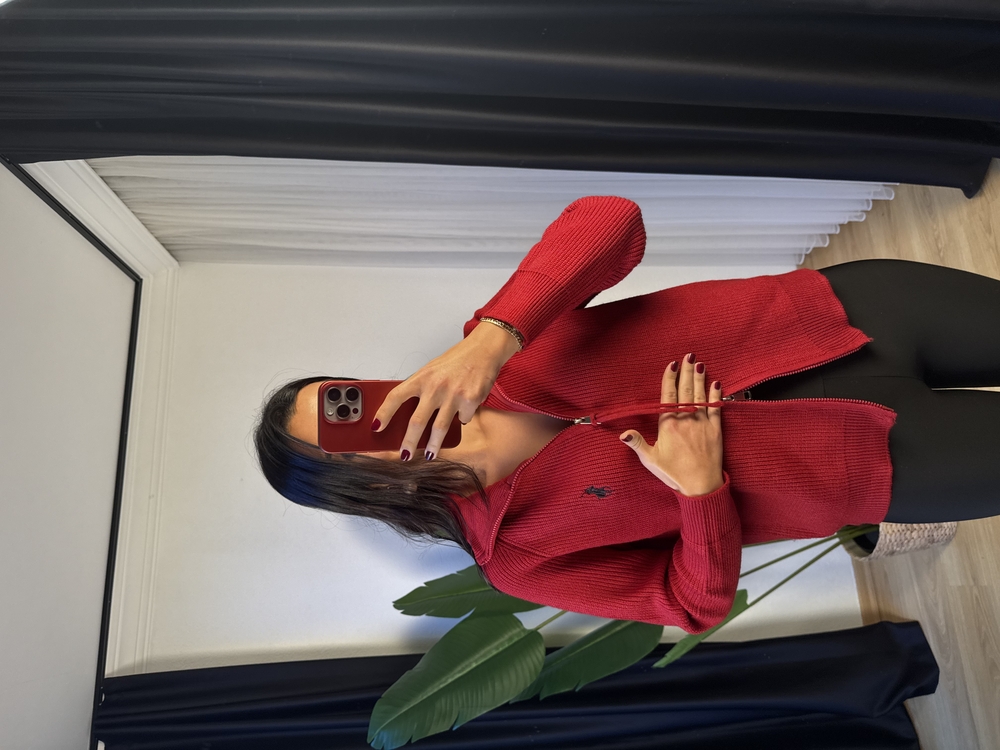 P*lo Çift Fermuarlı Triko