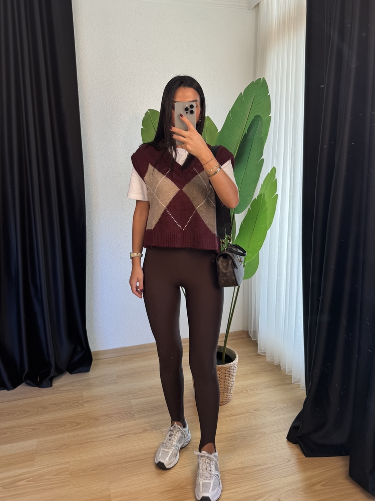 Baklava Desenli Süveter 